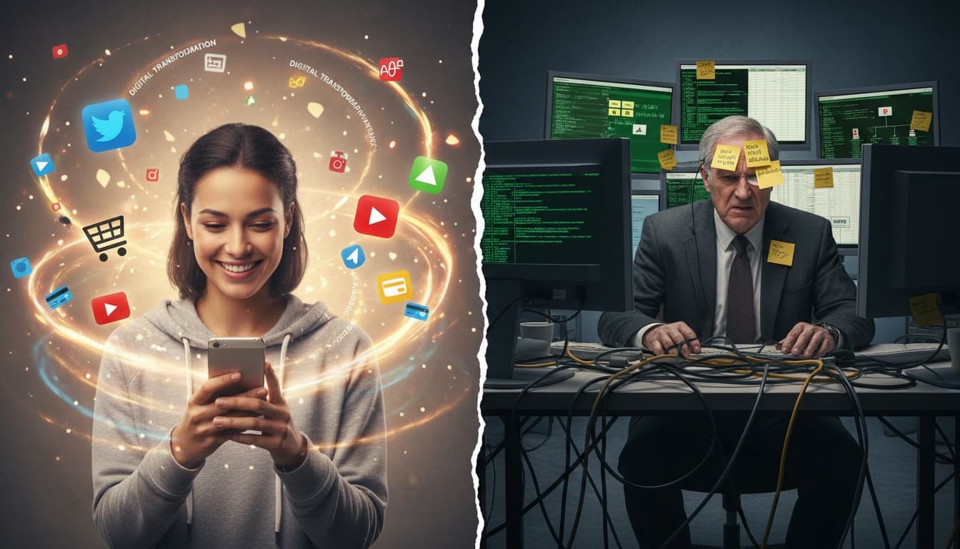 Consumer digital vibrancy versus enterprise digital frustration